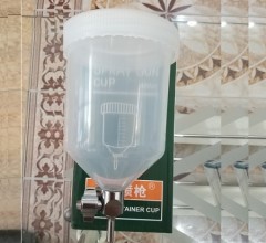 Cốc sơn nhựa trong 400ml có chân - Ren 1/4